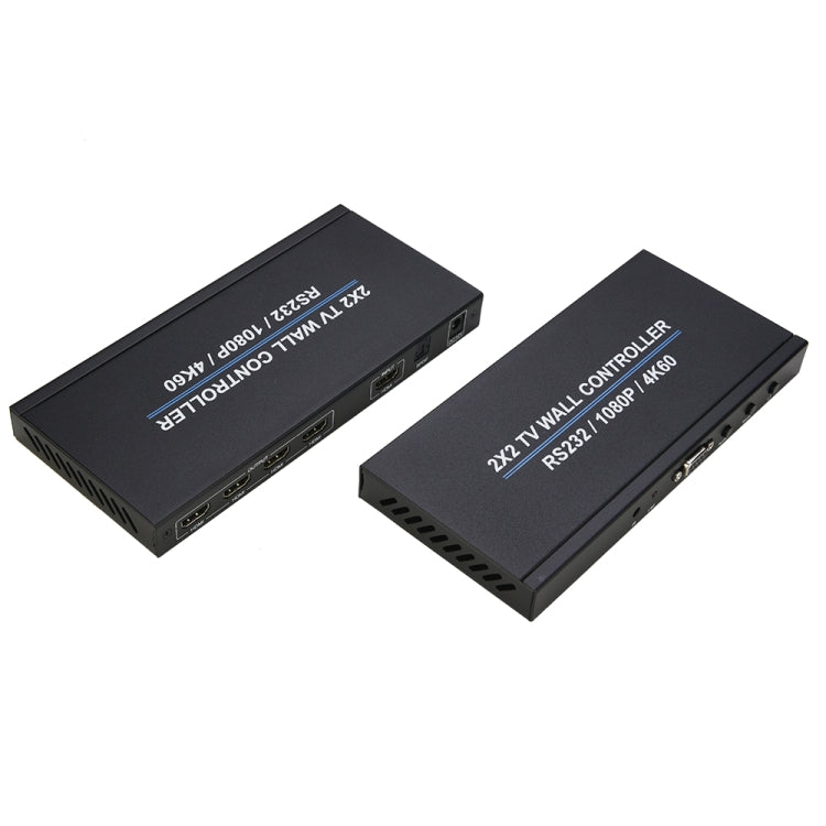 BT100 4K 60Hz 1080P 2 x 2 TV Wall Controller, Plug Type:US Plug(Black) - Splitter by PMC Jewellery | Online Shopping South Africa | PMC Jewellery | Buy Now Pay Later Mobicred