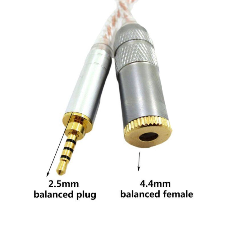 ZS0156 Balanced Inter-conversion Audio Cable(2.5 Balanced Male to 4.4 Balanced Female) - Headset Accessories by PMC Jewellery | Online Shopping South Africa | PMC Jewellery | Buy Now Pay Later Mobicred