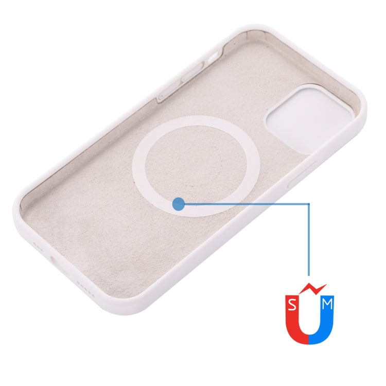 For iPhone 14 Shockproof Silicone Magsafe Case (White) - iPhone 14 Cases by PMC TechLife | Online Shopping South Africa | PMC TechLife
