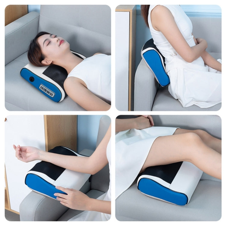 Multifunctional Hot Compress Neck Massager Car Cervical Spine Massage Pillow(Blue Six Keys) - Seat Accessories by PMC TechLife | Online Shopping South Africa | PMC TechLife | Buy Now Pay Later Mobicred