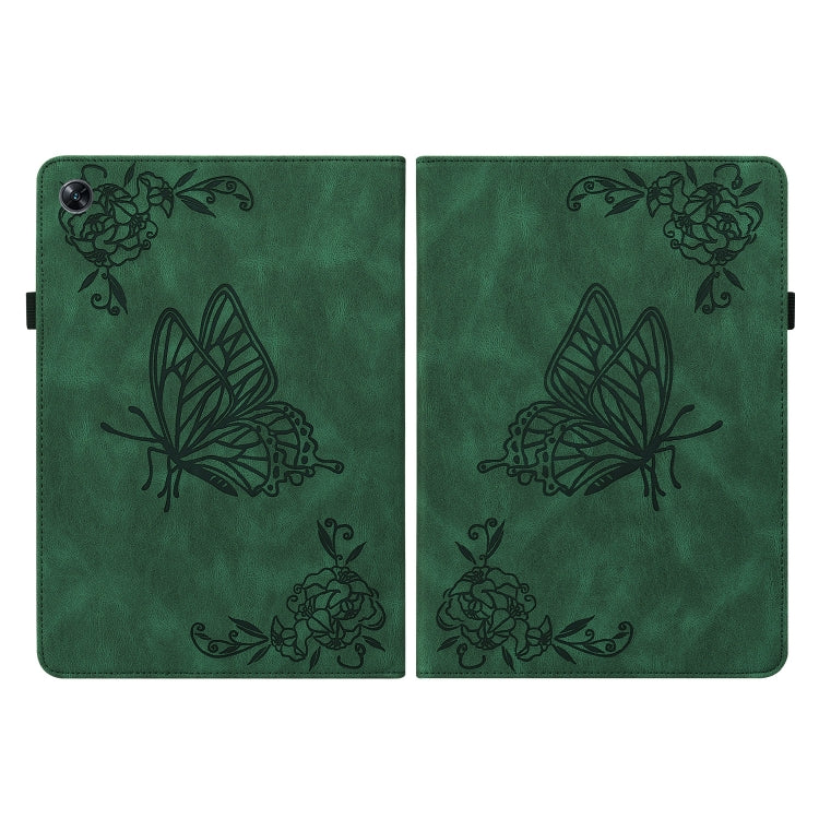 For OPPO Pad Air Butterfly Flower Embossed Leather Tablet Case(Green) - OPPO by PMC TechLife | Online Shopping South Africa | PMC TechLife | Buy Now Pay Later Mobicred