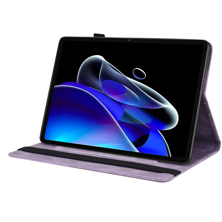 For Realme Pad X Butterfly Flower Embossed Leather Tablet Case(Purple) - Realme by PMC TechLife | Online Shopping South Africa | PMC TechLife | Buy Now Pay Later Mobicred
