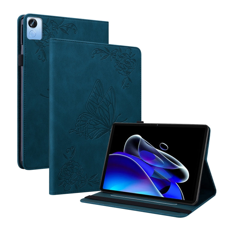 For Realme Pad X Butterfly Flower Embossed Leather Tablet Case(Blue) - Realme by PMC TechLife | Online Shopping South Africa | PMC TechLife | Buy Now Pay Later Mobicred