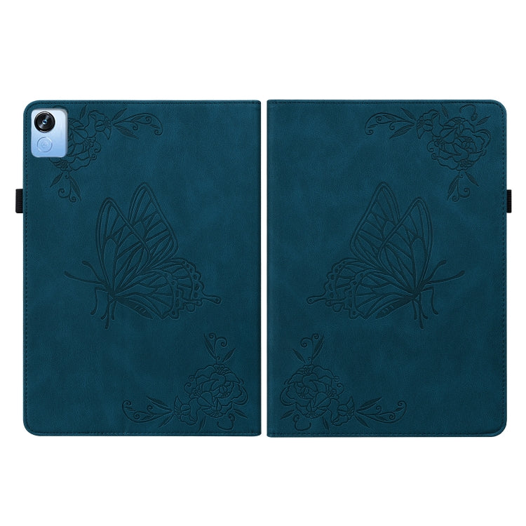 For Realme Pad X Butterfly Flower Embossed Leather Tablet Case(Blue) - Realme by PMC TechLife | Online Shopping South Africa | PMC TechLife | Buy Now Pay Later Mobicred