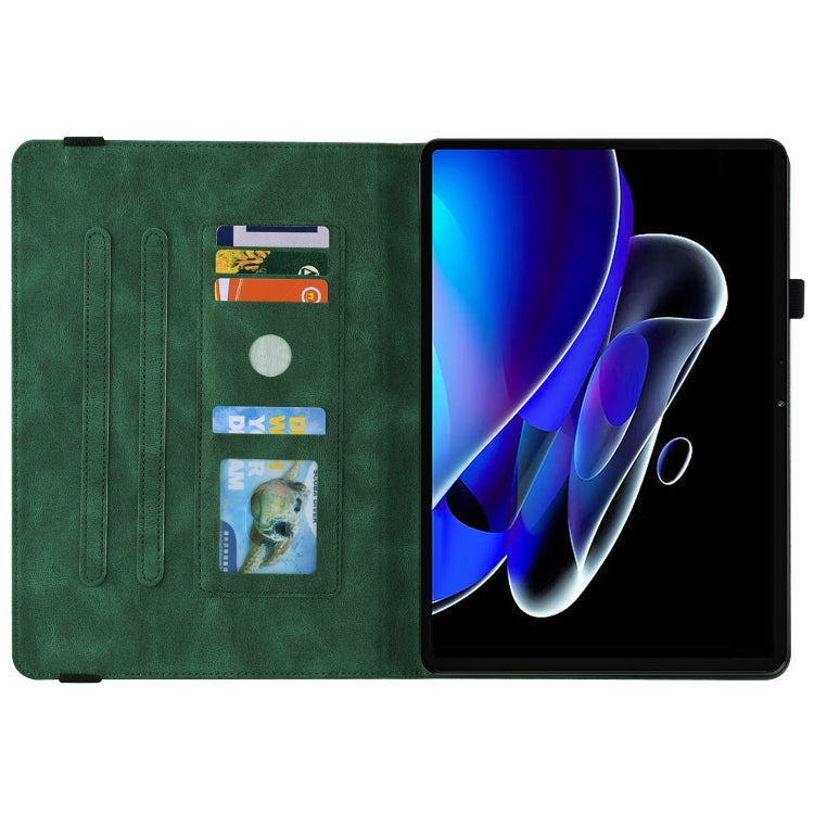 For Realme Pad X Butterfly Flower Embossed Leather Tablet Case(Green) - Realme by PMC TechLife | Online Shopping South Africa | PMC TechLife | Buy Now Pay Later Mobicred