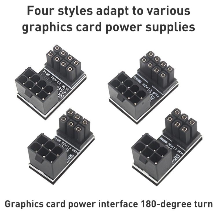 10 PCS ATX 8Pin Female to 8Pin Male 180 Degree Angled Adapter , Model: PH36A - Others by PMC Jewellery | Online Shopping South Africa | PMC Jewellery | Buy Now Pay Later Mobicred