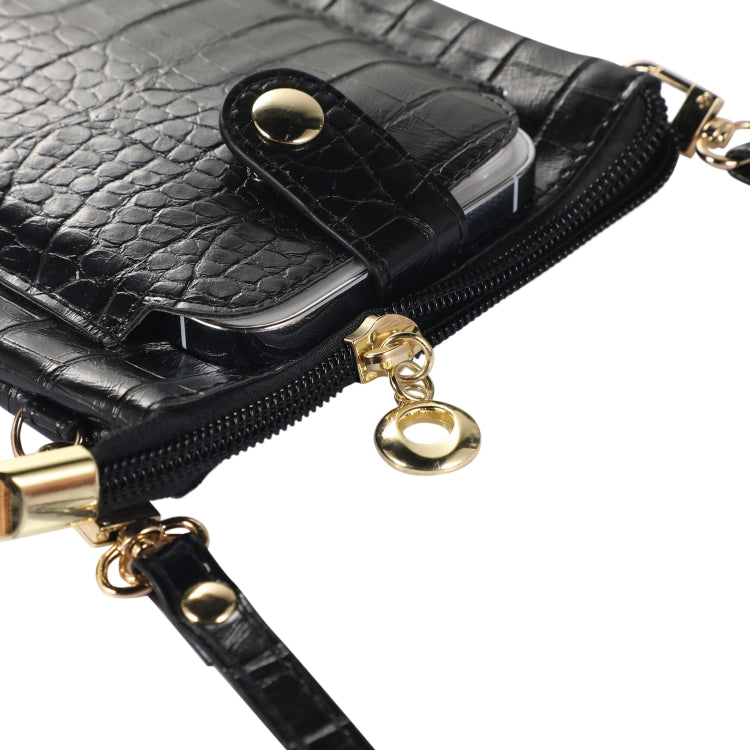 Stone Texture Card Holder Mobile Phone Zipper Bag with Long Strap(Green) -  by PMC TechLife | Online Shopping South Africa | PMC TechLife | Buy Now Pay Later Mobicred