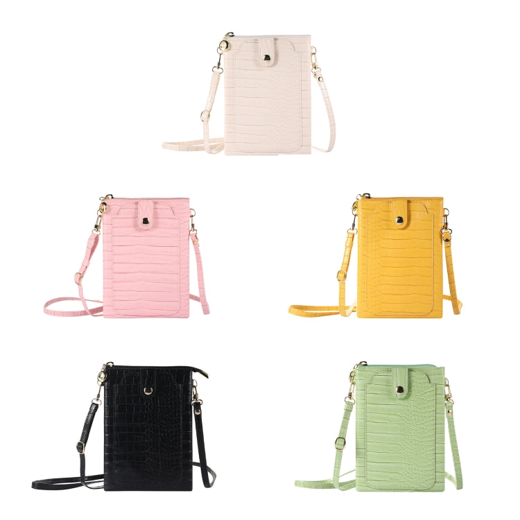 Stone Texture Card Holder Mobile Phone Zipper Bag with Long Strap(Green) -  by PMC TechLife | Online Shopping South Africa | PMC TechLife | Buy Now Pay Later Mobicred