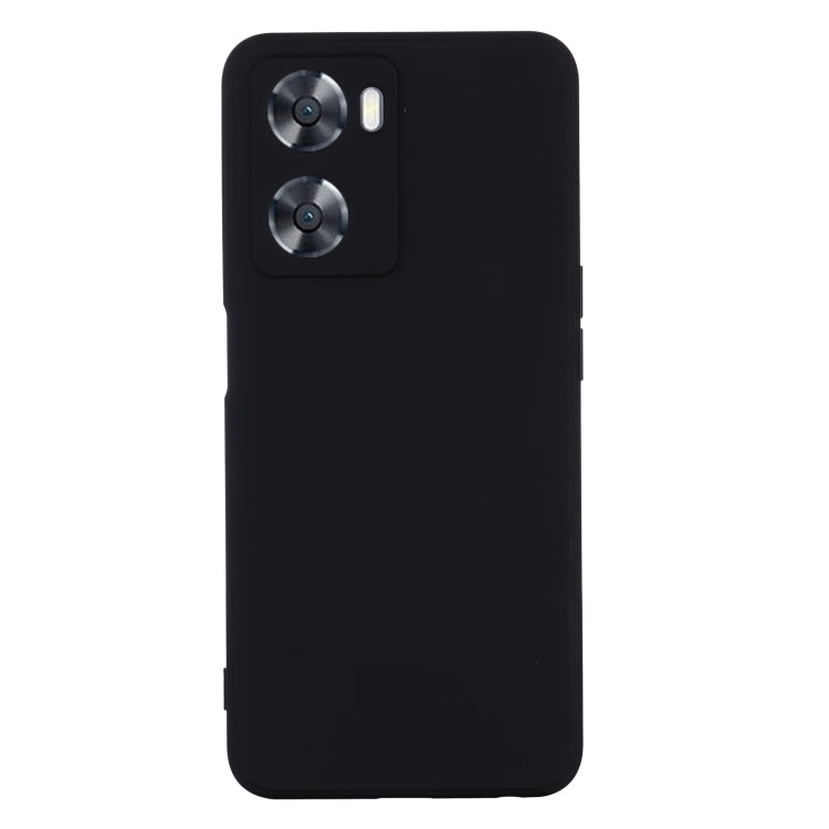 Pure Color Liquid Silicone Shockproof Phone Case for OPPO A57 4G/A77 4G/A77S 4G/A57S/A57E 4G/ OnePlus Nord N20 SE 4G(Black) - OPPO Cases by PMC TechLife | Online Shopping South Africa | PMC TechLife