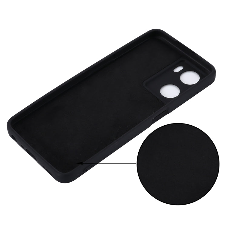 Pure Color Liquid Silicone Shockproof Phone Case for OPPO A57 4G/A77 4G/A77S 4G/A57S/A57E 4G/ OnePlus Nord N20 SE 4G(Black) - OPPO Cases by PMC TechLife | Online Shopping South Africa | PMC TechLife