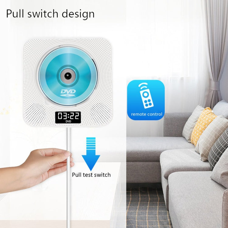 Kecag KC-608 Wall Mounted HD DVD Player Bluetooth CD Player(White) - free shipping - PMC Jewellery - Order now!