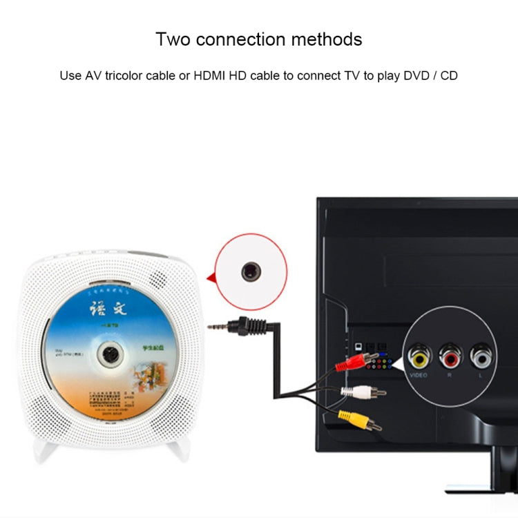 Kecag KC-609 Wall Mounted Home DVD Player Bluetooth CD Player, Specification:DVD/CD+Connectable TV  + Plug-In Version(Black) - free shipping - PMC Jewellery - Order now!
