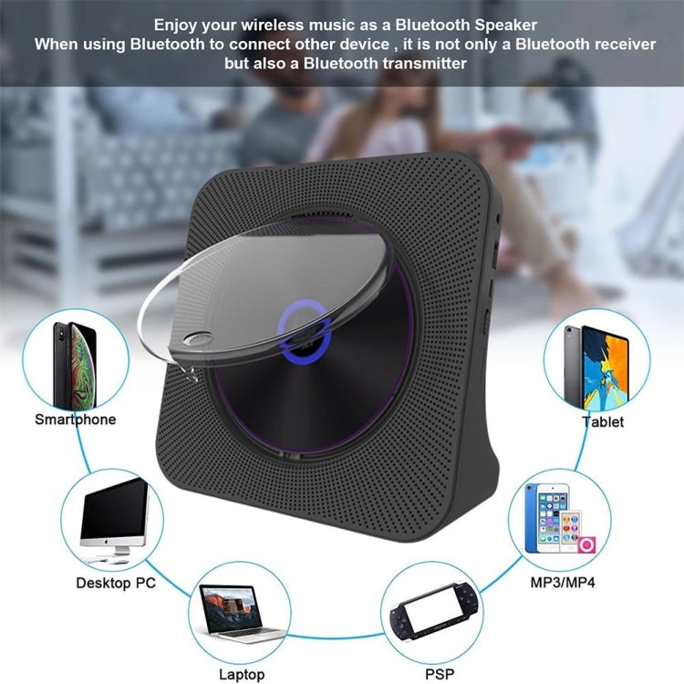 Kecag KC-806 2A Retro Bluetooth Music Disc Album CD Player, Specification:Plug-in Version(Pink) - free shipping - PMC Jewellery - Order now!