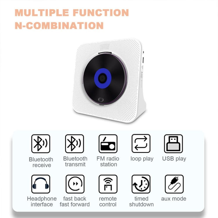 Kecag KC-806 2A Retro Bluetooth Music Disc Album CD Player, Specification:Rechargeable Version(Black) - free shipping - PMC Jewellery - Order now!