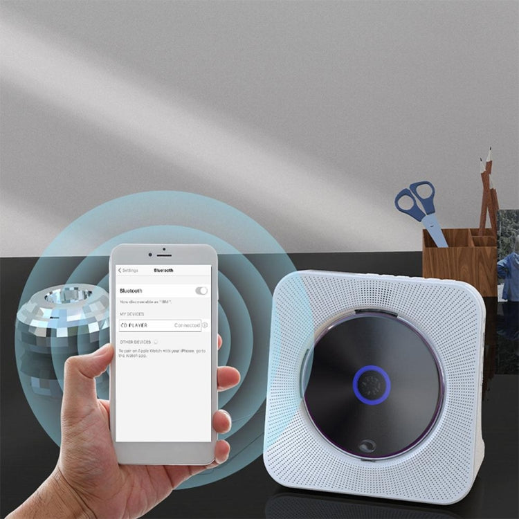 Kecag KC-806 2A Retro Bluetooth Music Disc Album CD Player, Specification:Rechargeable Version(White) - free shipping - PMC Jewellery - Order now!