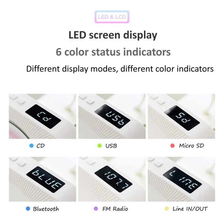 Kecag KC-809 10W Portable Bluetooth Album CD Player Player(Blue) - free shipping - PMC Jewellery - Order now!