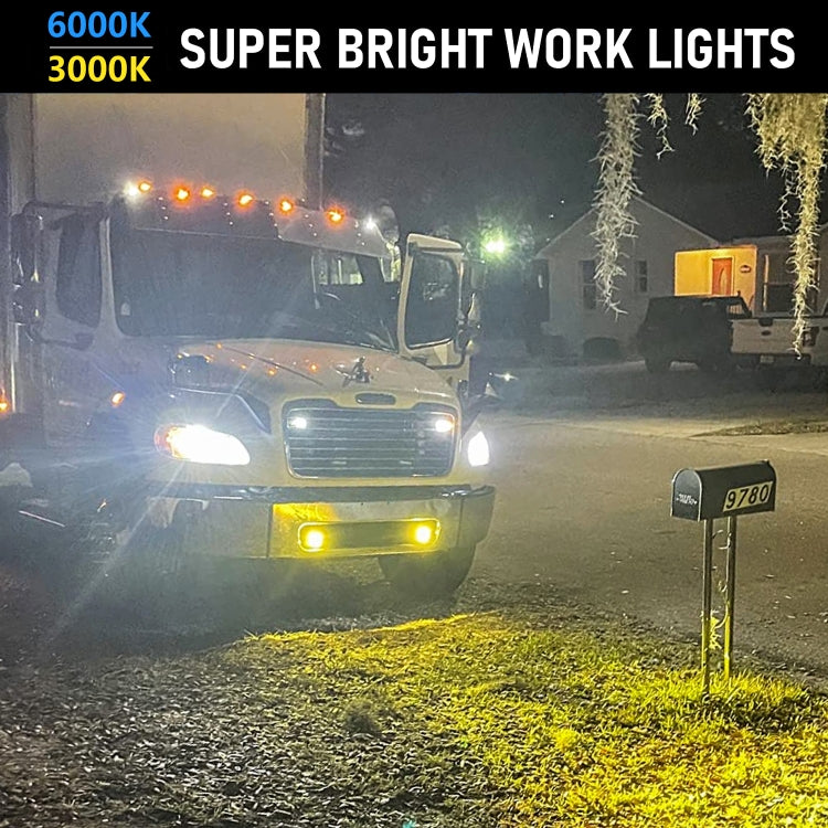 Car 3 inch Continuous Two-color Spotlight 20W / 2000LM / DC9-30V - free shipping - PMC TechLife - Order now!