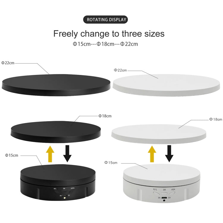 3 in 1 Remote Electric Rotating Display Stand Turntable(White) -  by PMC TechLife | Online Shopping South Africa | PMC TechLife | Buy Now Pay Later Mobicred