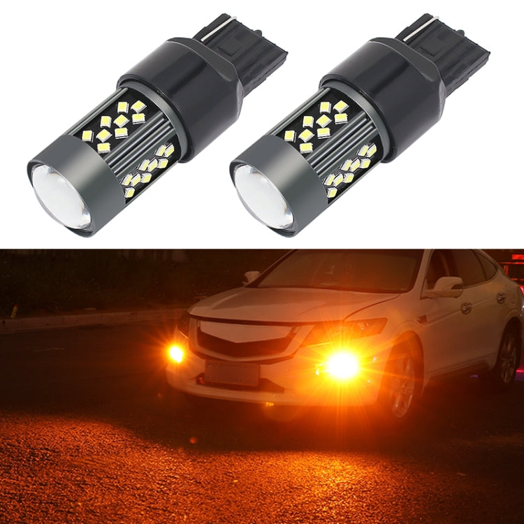 1 Pair 7440 12V 7W Strobe Car LED Fog Light(Orange Light) - Fog / Driving Lights by PMC TechLife | Online Shopping South Africa | PMC TechLife | Buy Now Pay Later Mobicred