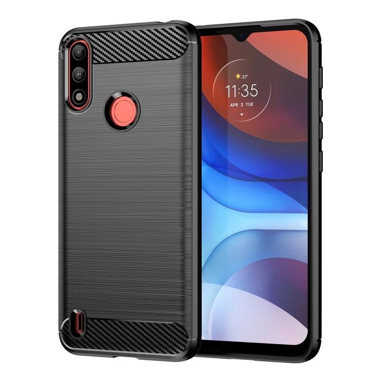 For Lenovo K13 Brushed Texture Carbon Fiber TPU Phone Case(Black) - Lenovo by PMC TechLife | Online Shopping South Africa | PMC TechLife | Buy Now Pay Later Mobicred