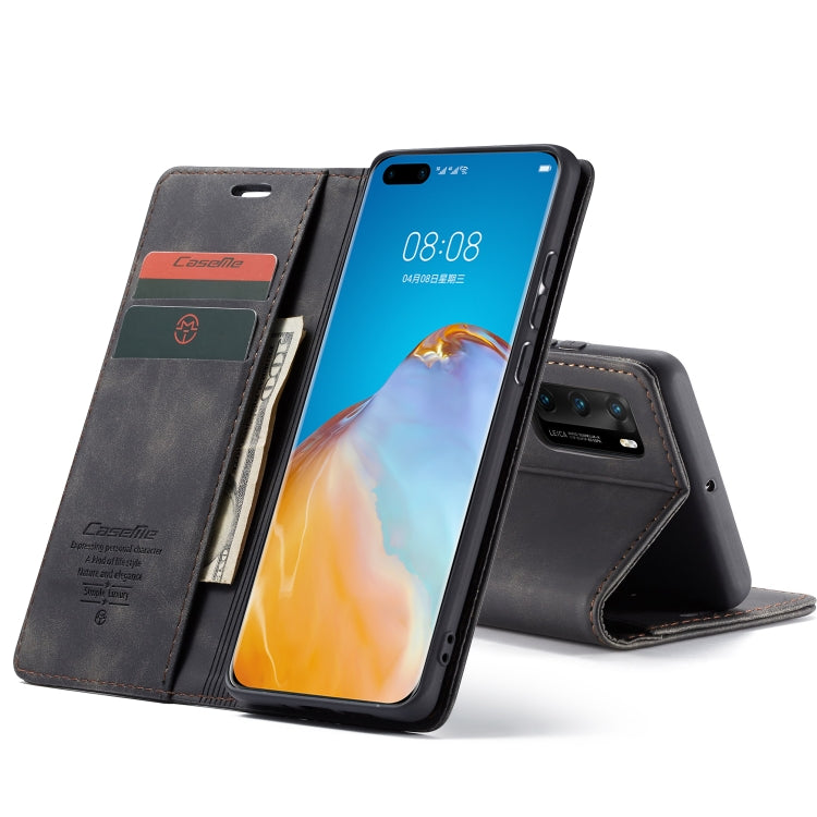 For Huawei P40 CaseMe-013 Multifunctional Horizontal Flip Leather Case with Card Slot & Holder & Wallet(Black) - Huawei Cases by CaseMe | Online Shopping South Africa | PMC Jewellery | Buy Now Pay Later Mobicred