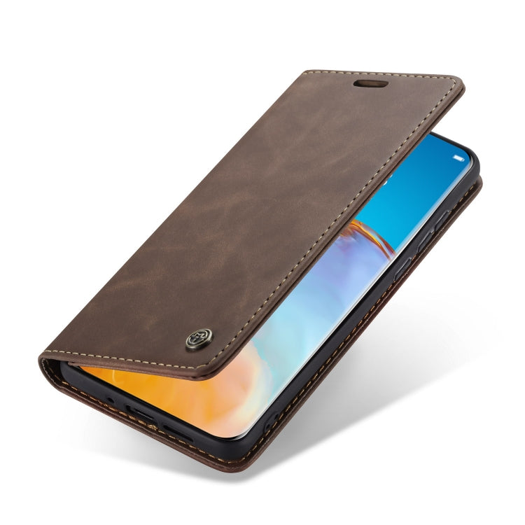 For Huawei P40 Pro CaseMe-013 Multifunctional Horizontal Flip Leather Case with Card Slot & Holder & Wallet(Coffee) - free shipping - PMC Jewellery - Order now!