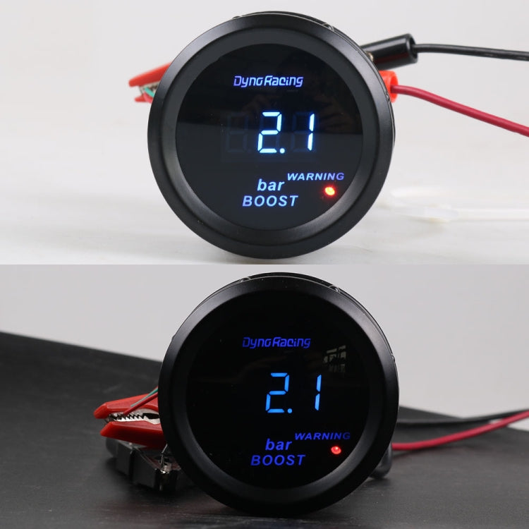 Car Modified 12V Universal 52mm Blue Light Digital Display Meter, Style:Turbo Boost Gauge BAR - Car Modification by PMC TechLife | Online Shopping South Africa | PMC TechLife