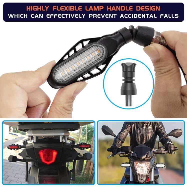 4 PCS Modified Motorcycle 16LEDs Brake Turn Tail Light, Transparent Shell(White Light + Yellow Light) - Turn Signal by PMC TechLife | Online Shopping South Africa | PMC TechLife | Buy Now Pay Later Mobicred