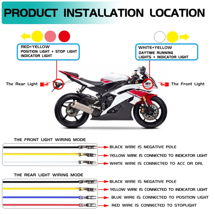 4 PCS Modified Motorcycle 16LEDs Brake Turn Tail Light, Smoked Shell(Red Light + Yellow Light) - Turn Signal by PMC TechLife | Online Shopping South Africa | PMC TechLife | Buy Now Pay Later Mobicred