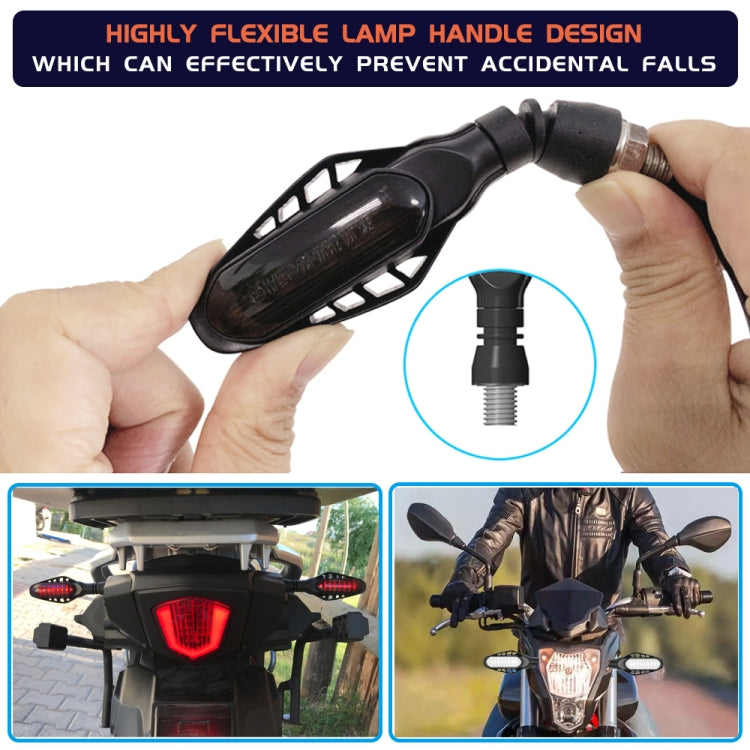 4 PCS Modified Motorcycle 16LEDs Brake Turn Tail Light, Smoked Shell(Red Light + Yellow Light) - Turn Signal by PMC TechLife | Online Shopping South Africa | PMC TechLife | Buy Now Pay Later Mobicred