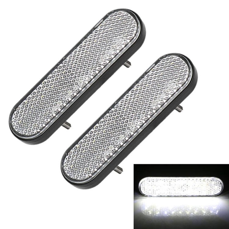 2 PCS 24LED Reflector Brake Light Turn Signal Light(White Shell White Light) - Turn Signal by PMC TechLife | Online Shopping South Africa | PMC TechLife | Buy Now Pay Later Mobicred