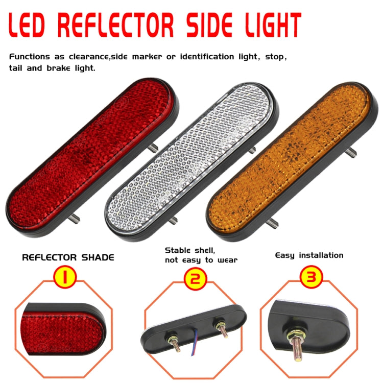 2 PCS 24LED Reflector Brake Light Turn Signal Light(White Shell White Light) - Turn Signal by PMC TechLife | Online Shopping South Africa | PMC TechLife | Buy Now Pay Later Mobicred