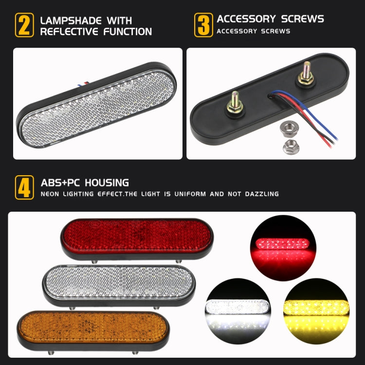 2 PCS 24LED Reflector Brake Light Turn Signal Light(Red Shell Red Light) - Turn Signal by PMC TechLife | Online Shopping South Africa | PMC TechLife | Buy Now Pay Later Mobicred