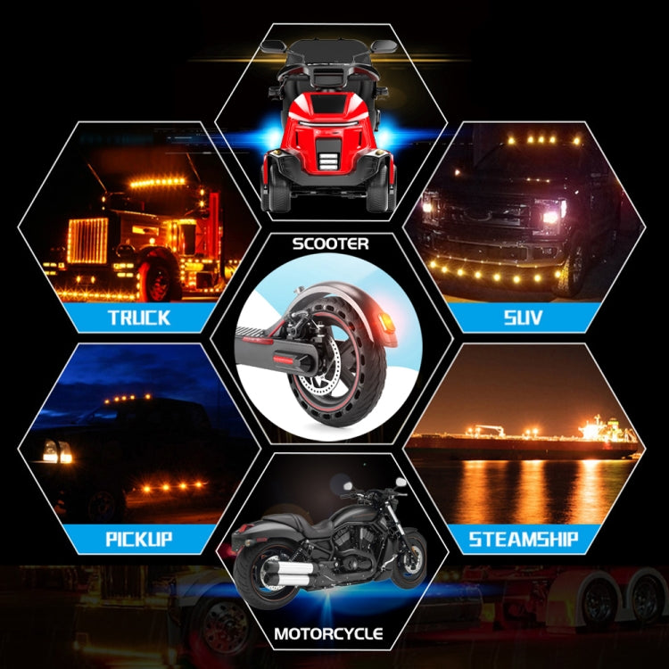 2 PCS 24LED Reflector Brake Light Turn Signal Light(White Shell White Light) - Turn Signal by PMC TechLife | Online Shopping South Africa | PMC TechLife | Buy Now Pay Later Mobicred