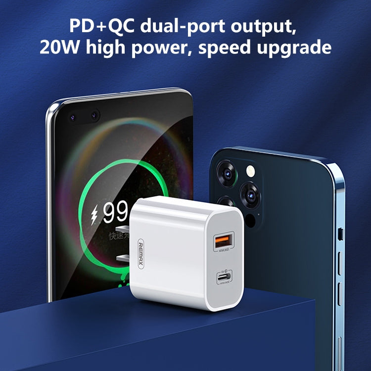 REMAX RP-U68 Speedy Series 20W USB+USB-C/Type-C Interface Fast Charger, Specification:US Plug(White) - free shipping - PMC Jewellery - Order now!