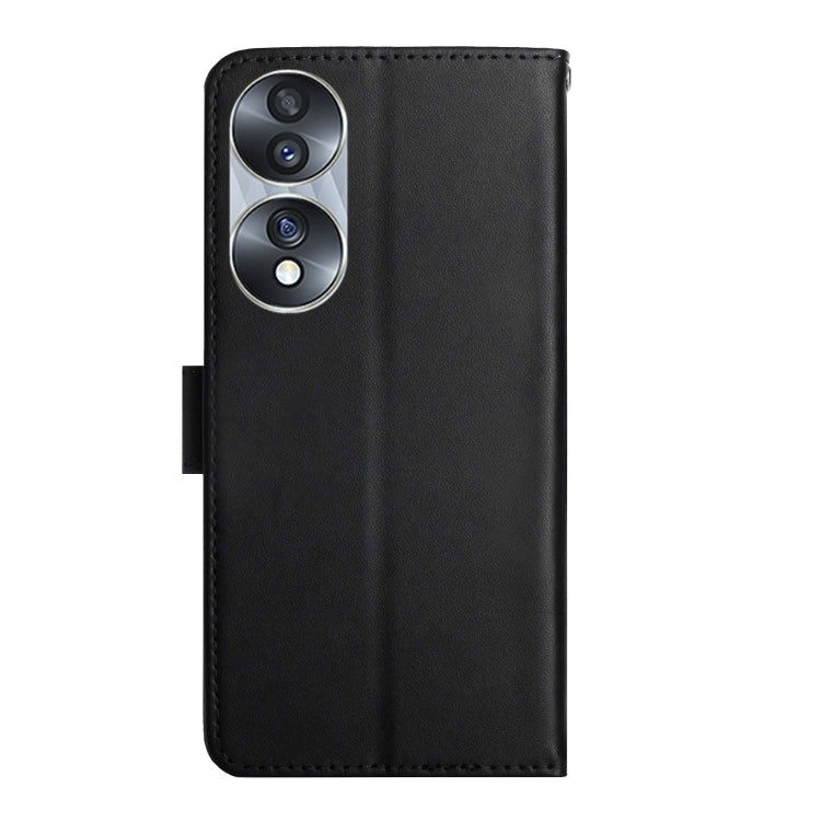 For Honor 70 Genuine Leather Fingerprint-proof Horizontal Flip Phone Case(Black) - Honor Cases by PMC TechLife | Online Shopping South Africa | PMC TechLife | Buy Now Pay Later Mobicred