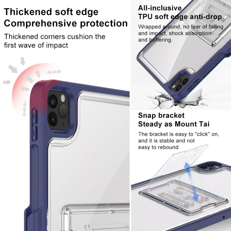 Mutural Transparent Holder Tablet Case For iPad 10.2 2021 / 2020 / 2019 / 10.5(Black) - free shipping - PMc TechLife - Order now!