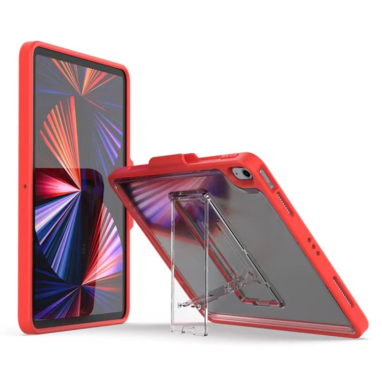 Mutural Transparent Holder Tablet Case For iPad Air 2022/ 2020 10.9(Red) - free shipping - PMc TechLife - Order now!