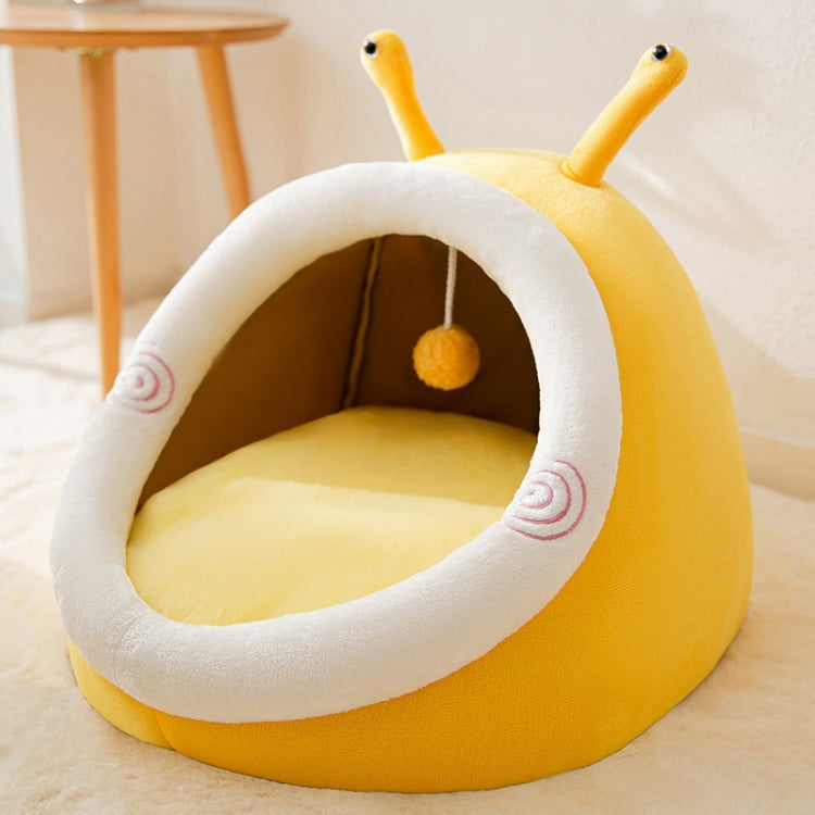 Semi-enclosed Pet Cat and Dog Bed Dog Kennel Pad Pet Supplies, Size:S(Yellow Snail) - Beds by PMC TechLife | Online Shopping South Africa | PMC TechLife | Buy Now Pay Later Mobicred