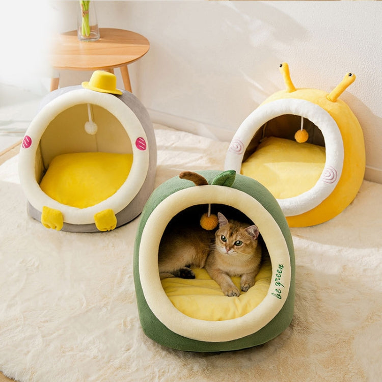 Semi-enclosed Pet Cat and Dog Bed Dog Kennel Pad Pet Supplies, Size:S(Yellow Snail) - Beds by PMC TechLife | Online Shopping South Africa | PMC TechLife | Buy Now Pay Later Mobicred