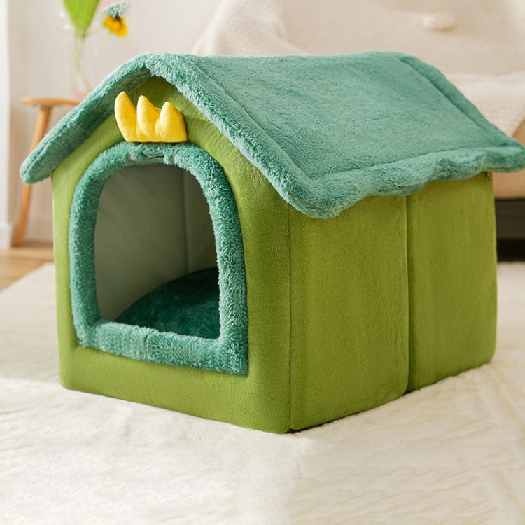 House Type Universal Removable and Washable Pet Dog Cat Bed Pet Supplies, Size:S(Green Dinosaurs) - Pet Houses & Accessories by PMC TechLife | Online Shopping South Africa | PMC TechLife | Buy Now Pay Later Mobicred