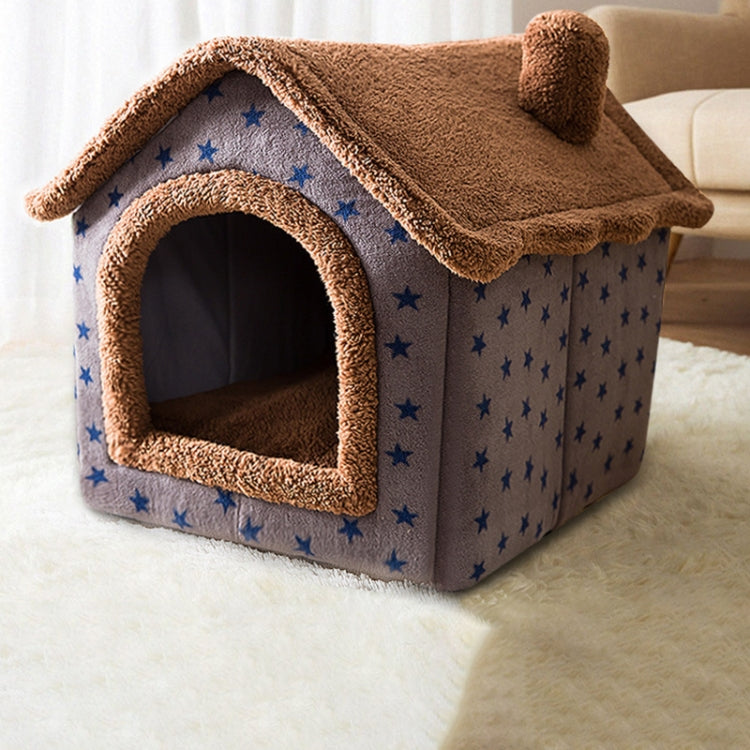 House Type Universal Removable and Washable Pet Dog Cat Bed Pet Supplies, Size:S(Coffee Hut) - Beds by PMC TechLife | Online Shopping South Africa | PMC TechLife | Buy Now Pay Later Mobicred