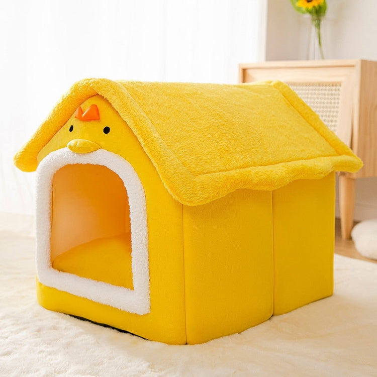 House Type Universal Removable and Washable Pet Dog Cat Bed Pet Supplies, Size:S(Yellow Chick) - Beds by PMC TechLife | Online Shopping South Africa | PMC TechLife | Buy Now Pay Later Mobicred