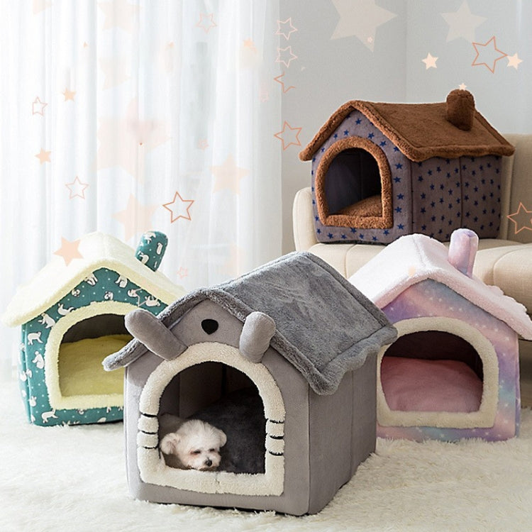 House Type Universal Removable and Washable Pet Dog Cat Bed Pet Supplies, Size:L(Brown Igloo) - Beds by PMC TechLife | Online Shopping South Africa | PMC TechLife | Buy Now Pay Later Mobicred