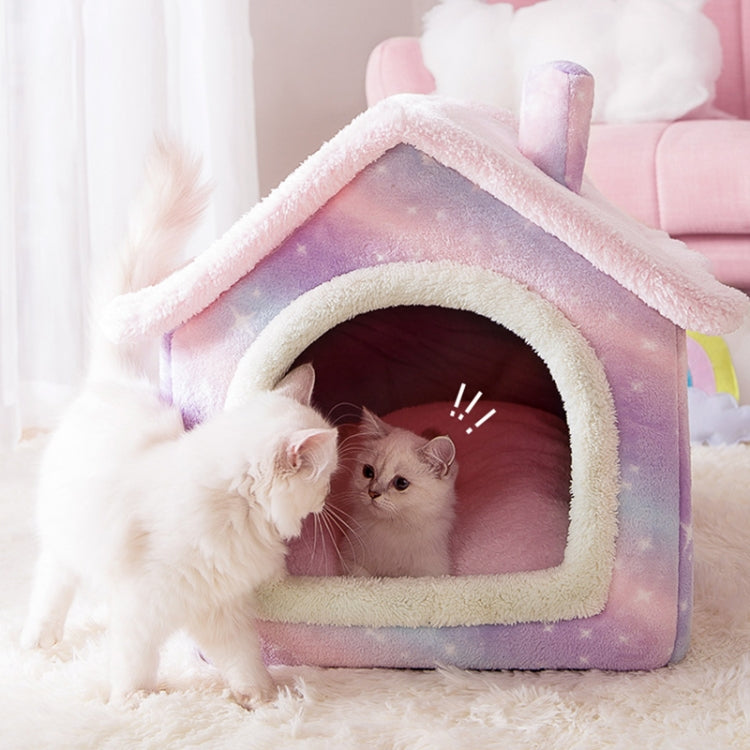 House Type Universal Removable and Washable Pet Dog Cat Bed Pet Supplies, Size:L(Coffee Hut + Blanket) - free shipping - PMC TechLife - Order now!