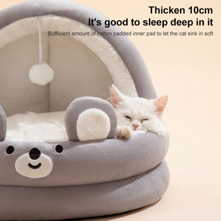 Semi-enclosed Cradle Pet Cat Bed Dog Kennel Pad Pet Supplies, Size:L(Brown Bear) - Beds by PMC TechLife | Online Shopping South Africa | PMC TechLife | Buy Now Pay Later Mobicred