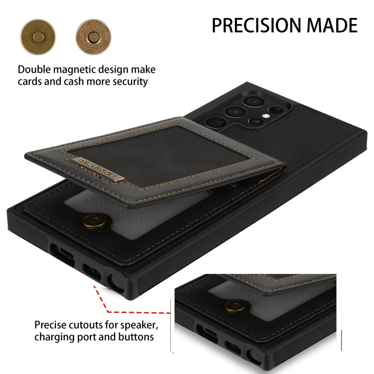 For Samsung Galaxy S22 Ultra 5G N.Bekus Vertical Flip Card Slot RFID Phone Case(Black) - Galaxy S22 Ultra 5G Cases by N.BEKUS | Online Shopping South Africa | PMC TechLife