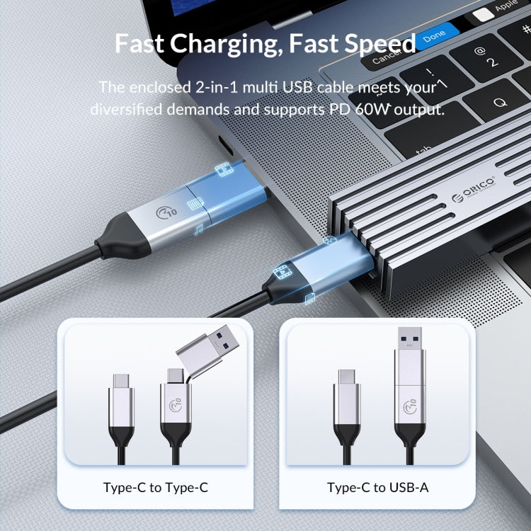 ORICO M234C3-U4-RG 40Gbps M.2 NVME USB4.0 SSD Enclosure(Gold) - HDD Enclosure by ORICO | Online Shopping South Africa | PMC TechLife | Buy Now Pay Later Mobicred