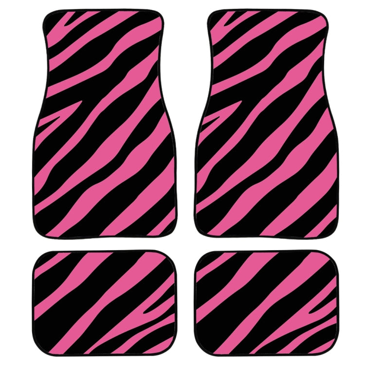 4 in 1 Zebra Stripe Universal Printing Auto Car Floor Mats Set, Style:HN1253 - Floor Mats by PMC TechLife | Online Shopping South Africa | PMC TechLife | Buy Now Pay Later Mobicred