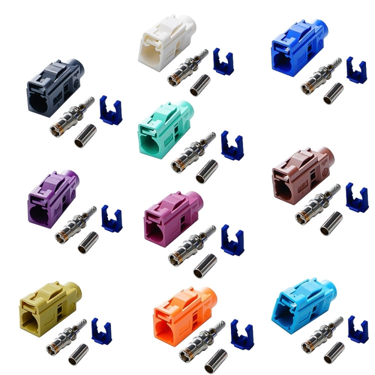 For RG174 Cable Fakra Radio Crimp Female Jack / Plug Connector with Phantom RF Coaxial(Fakra D) - GPS Accessories by PMC TechLife | Online Shopping South Africa | PMC TechLife | Buy Now Pay Later Mobicred